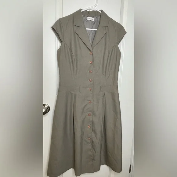 Calvin Klein Tailored A-Line Dress women’s suit for work attire career capsule - Picture 3 of 9